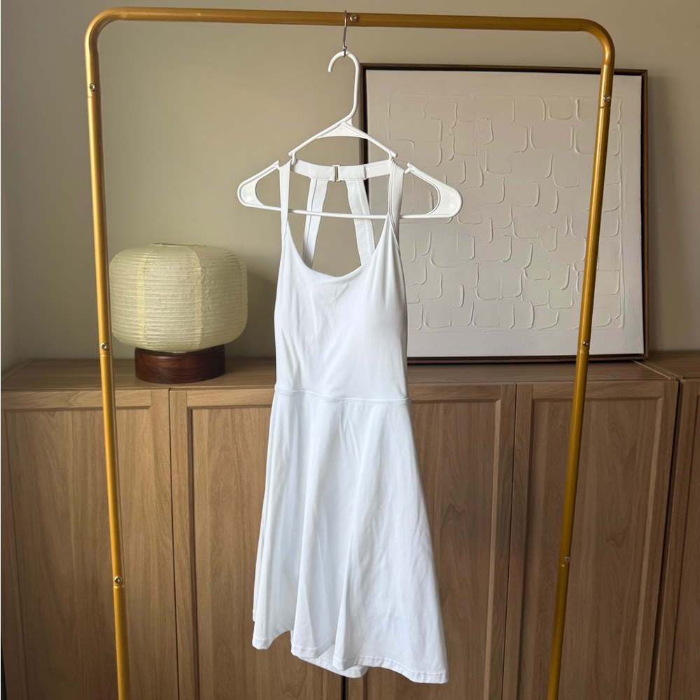White Sleeveless Athletic A-Line Mini Dress -NWT